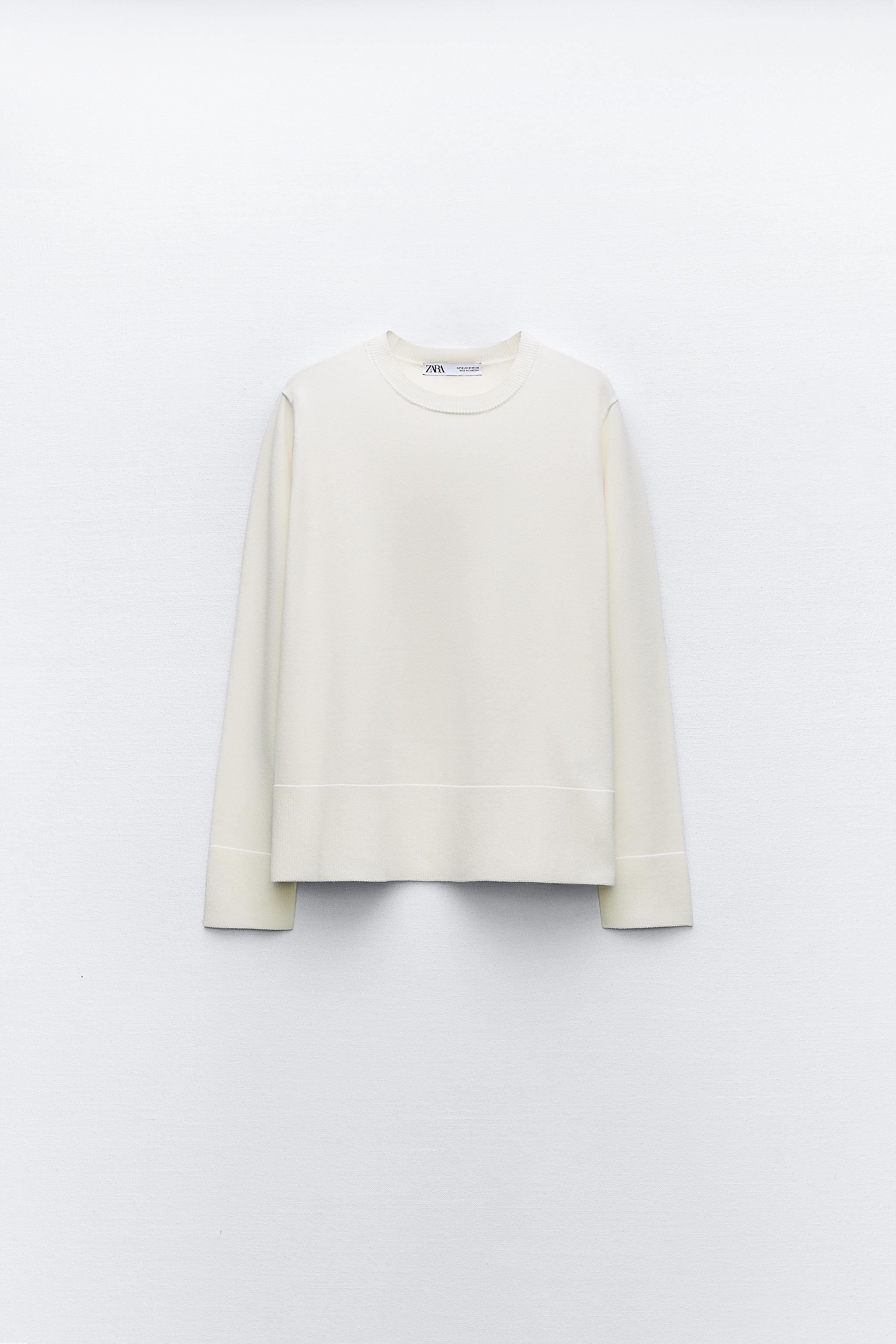 ベーシック プレーン ニット セーター - ホワイト | ZARA Japan / 日本
