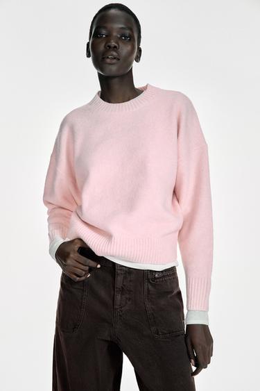 SUÉTER DE TRICÔ SOFT - Rosa-claro da Zara