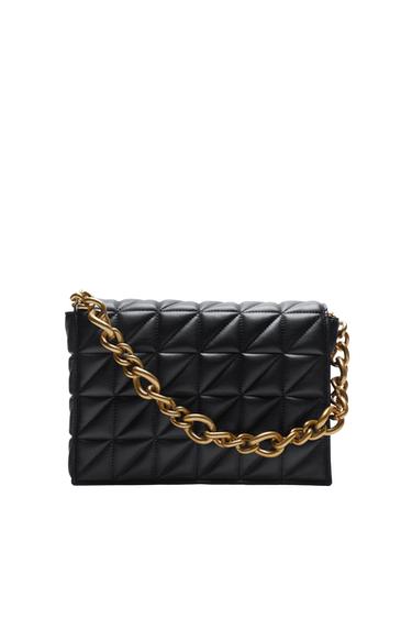 QUILTED SHOULDER BAG WITH CHAIN