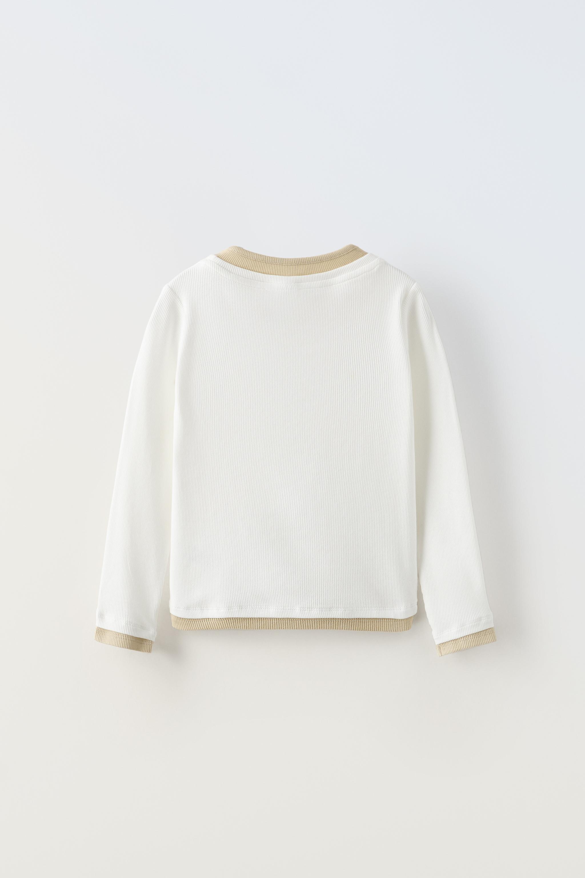 DOUBLE EFFECT RIB SHIRT - White | ZARA United States