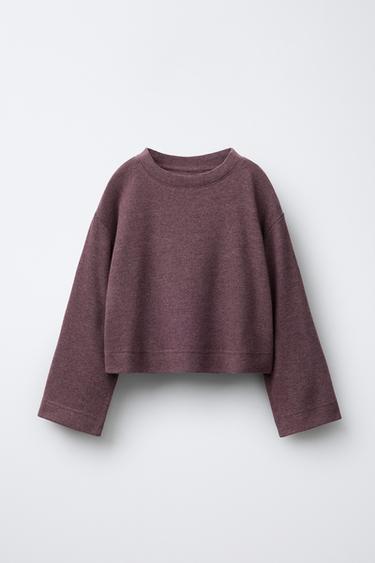 تي شيرت SOFT TOUCH - باذنجاني الخاص بـ Zara