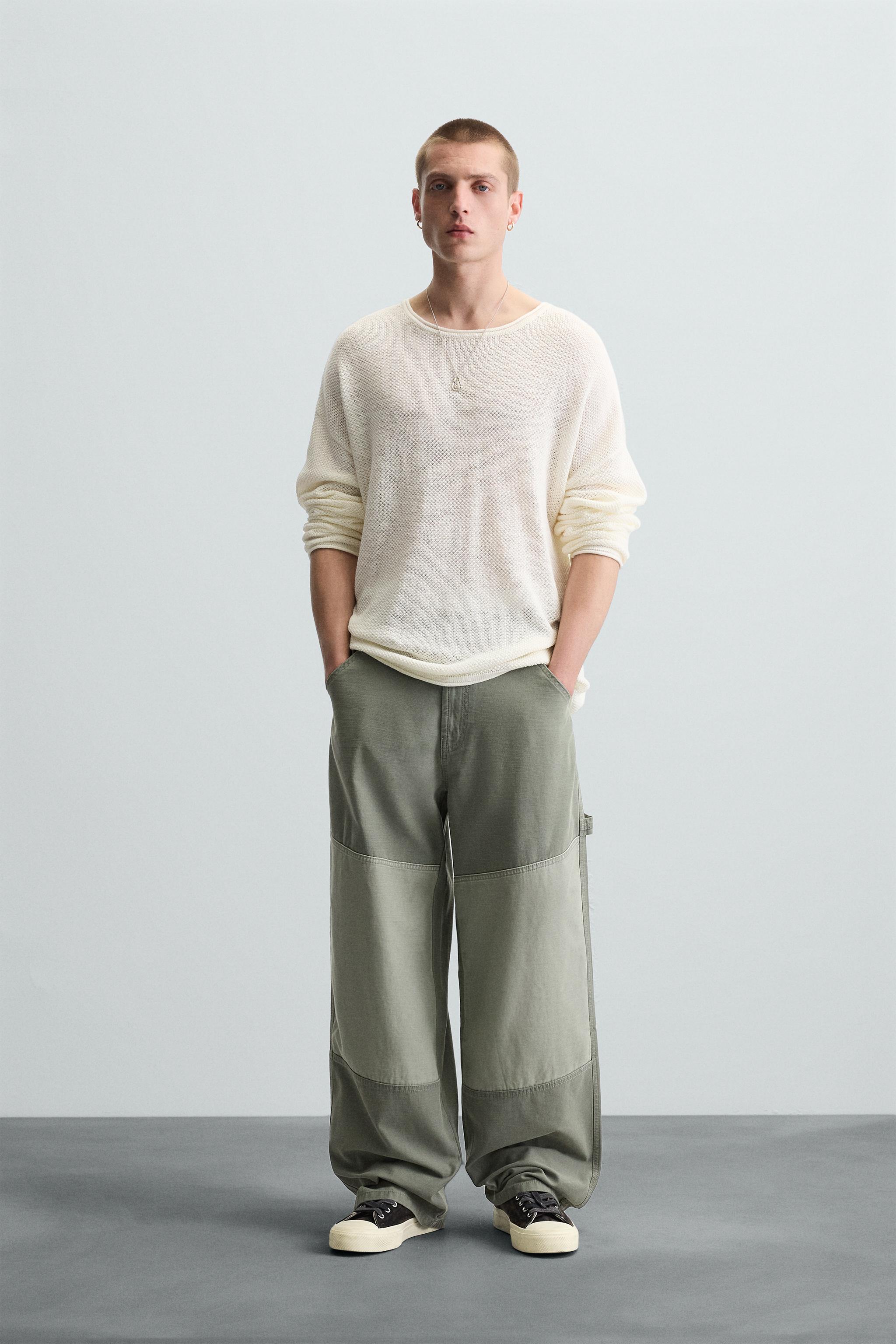 ★ZARA★ BAGGY FIT CARPENTER JEANS BAGGY FIT CARPENTER JEANS - Green | ZARA Australia