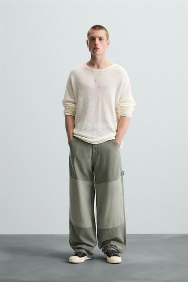 BAGGY FIT CARPENTER JEANS - Green by Zara - Image 0