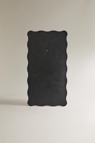 VERTICAL MIRROR WITH SCALLOPED FRAME - Burgundy by Zara - Image 3