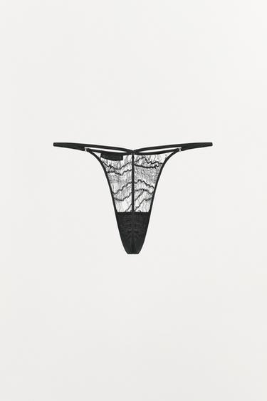 TANGA DENTELLE ÉDITION LIMITÉE - Noir de Zara - Image 3