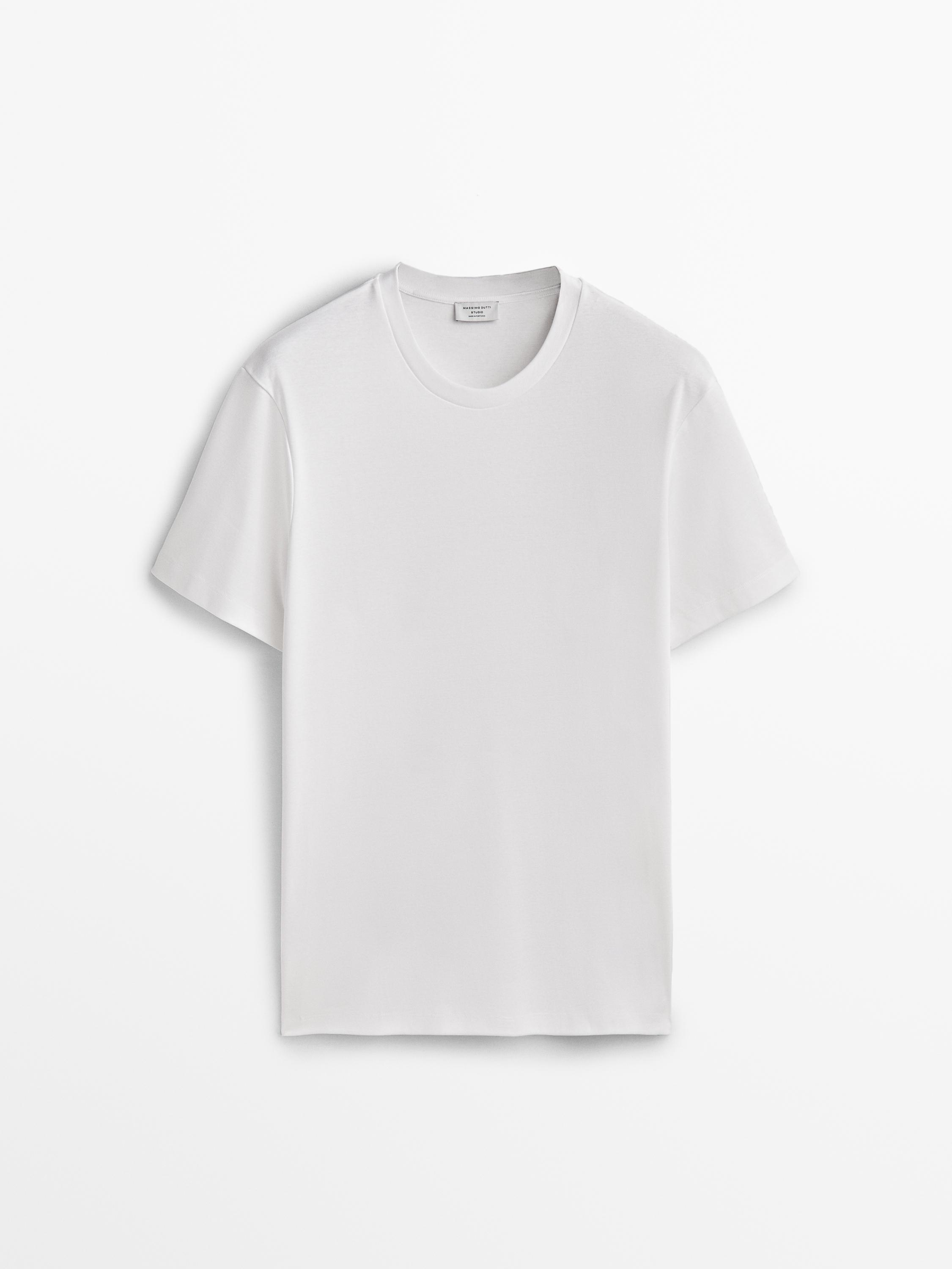 Relaxed fit short sleeve cotton T-shirt - Studio · Black, White, Dark Blue  · T-shirts And Polo Shirts