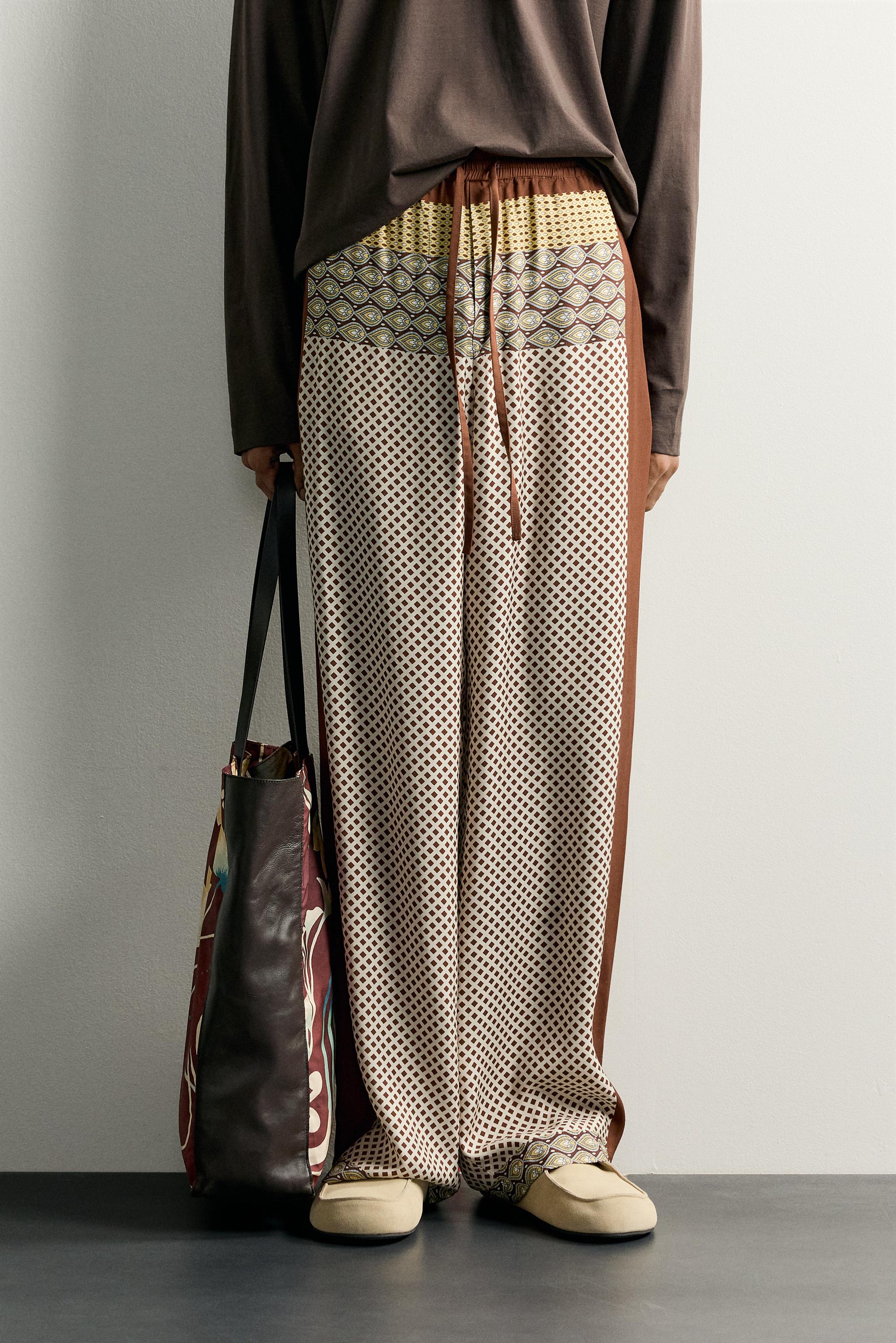 LIMITED EDITION MIXED PRINT FLOWY PANTS