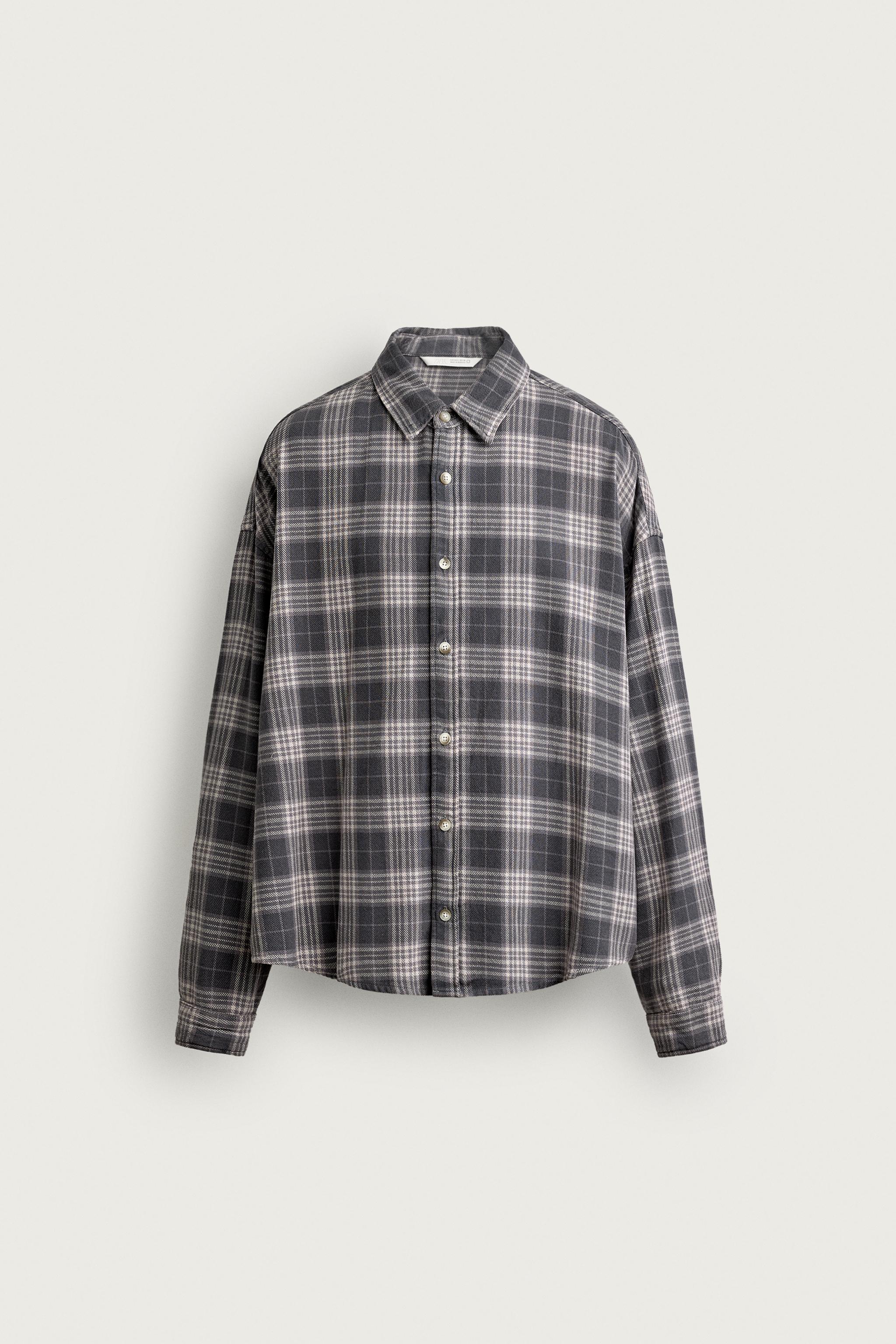 BOXY FIT PLAID SHIRT