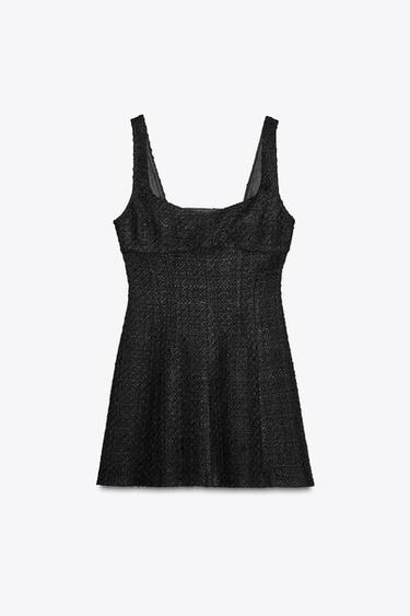 SATIN MINI DRESS WITH CUT-OUT DETAIL - Black by Zara - Image 0