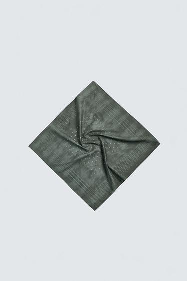 BANDANA ESTAMPADA COM BOLINHAS - Cinzento da Zara