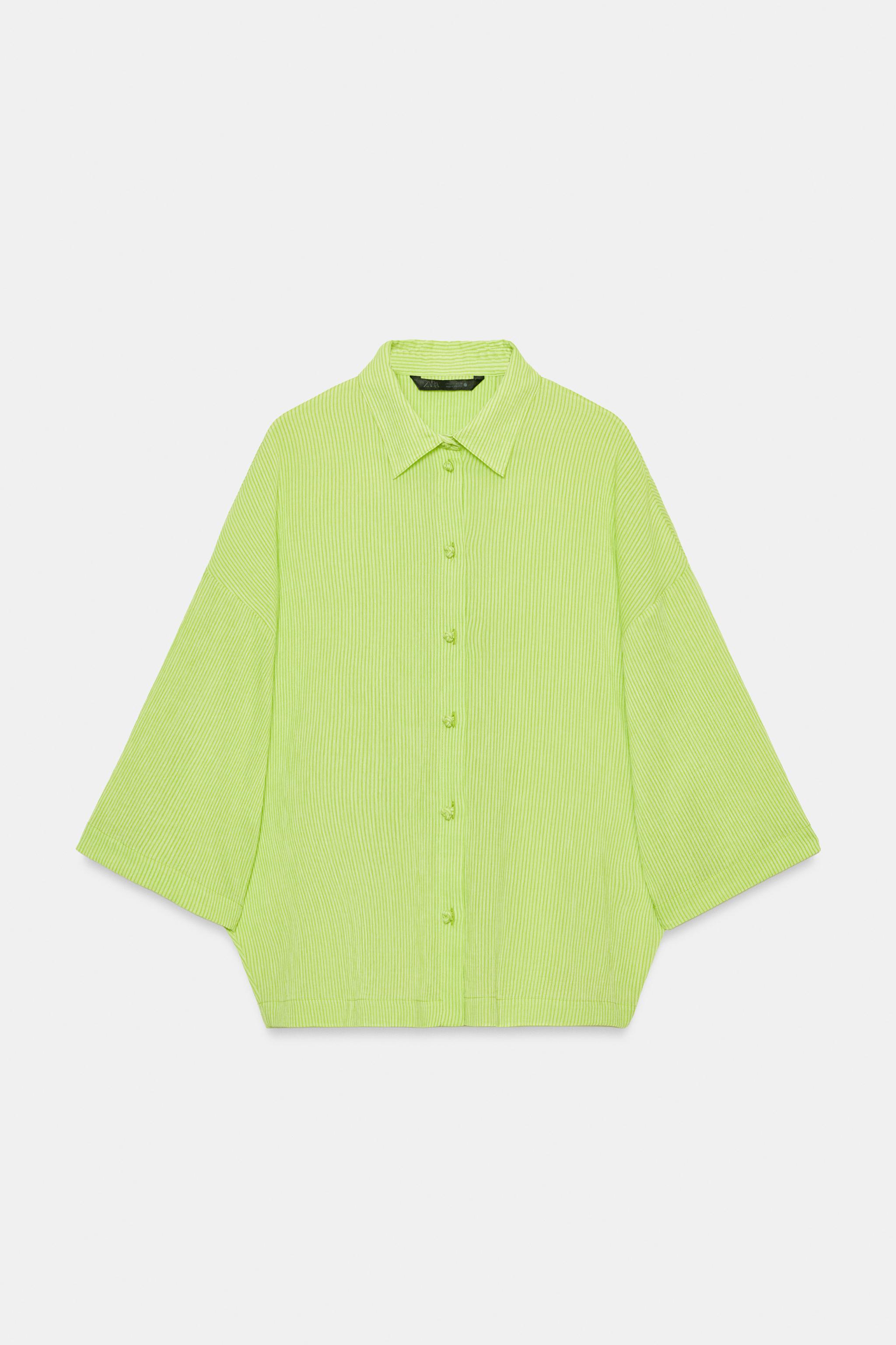 Женские рубашки Zara SHORT SLEEVE SHIRT ZW COLLECTION — фото 5