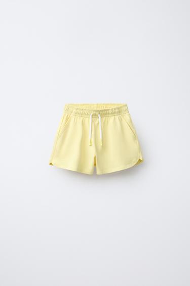 Zara PLAIN SHORTS - Yellow