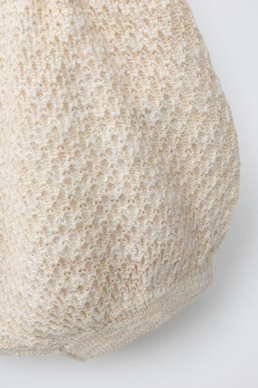 BLOOMER EN MAILLE TEXTURÉE - Beige clair de Zara - Image 3