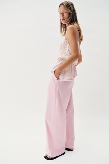 LACE-TRIMMED CAMISOLE TOP - Pink by Zara - Image 3