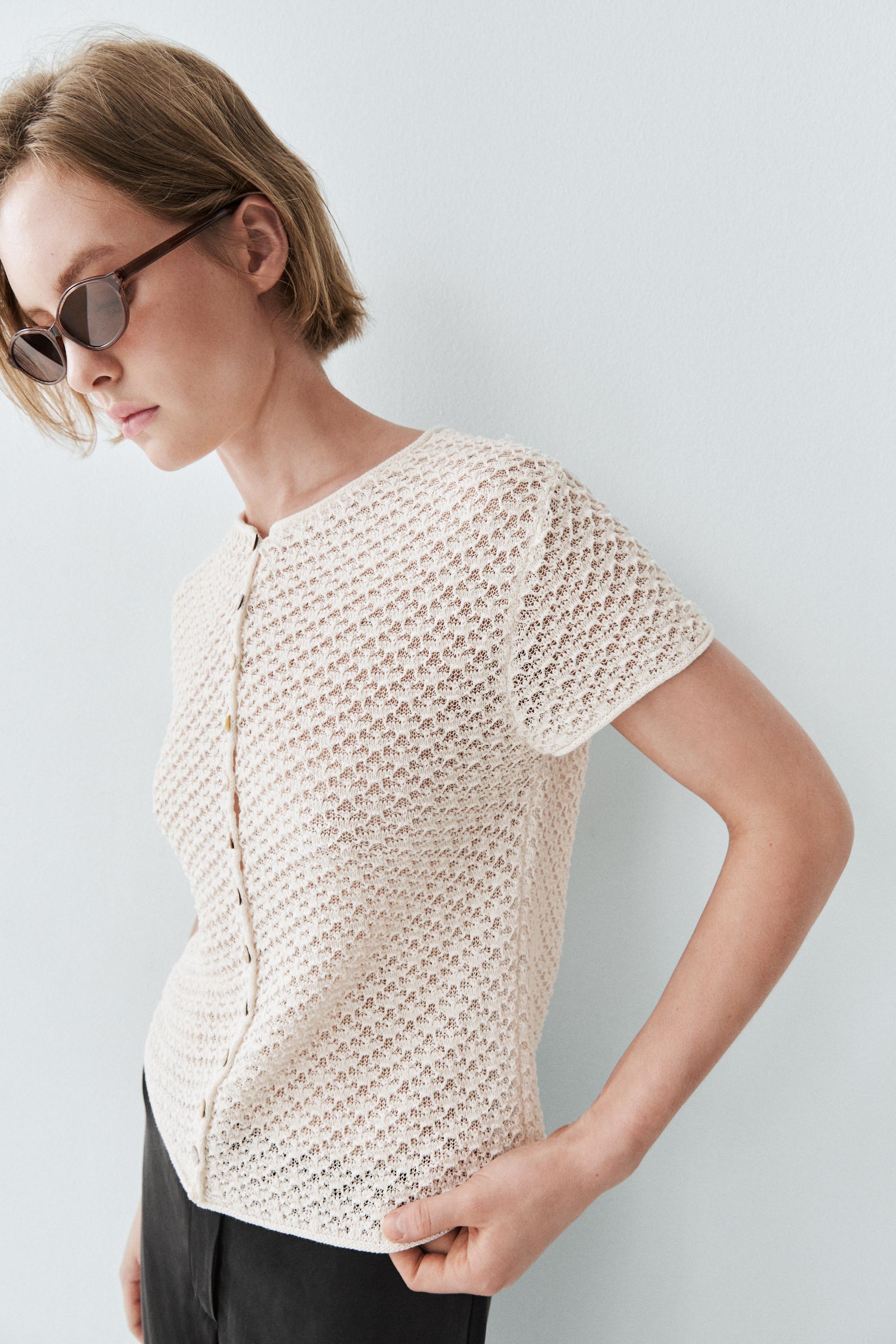 Cardigan en maille crochet