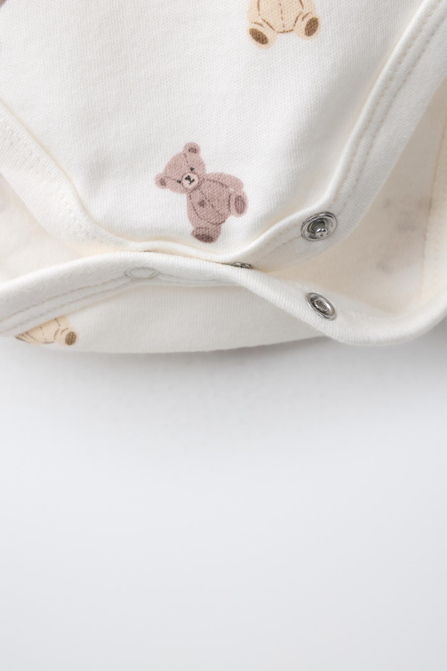 Боди Bear для детей, 5 шт. — Zara, цвет: Розовый — фото 5