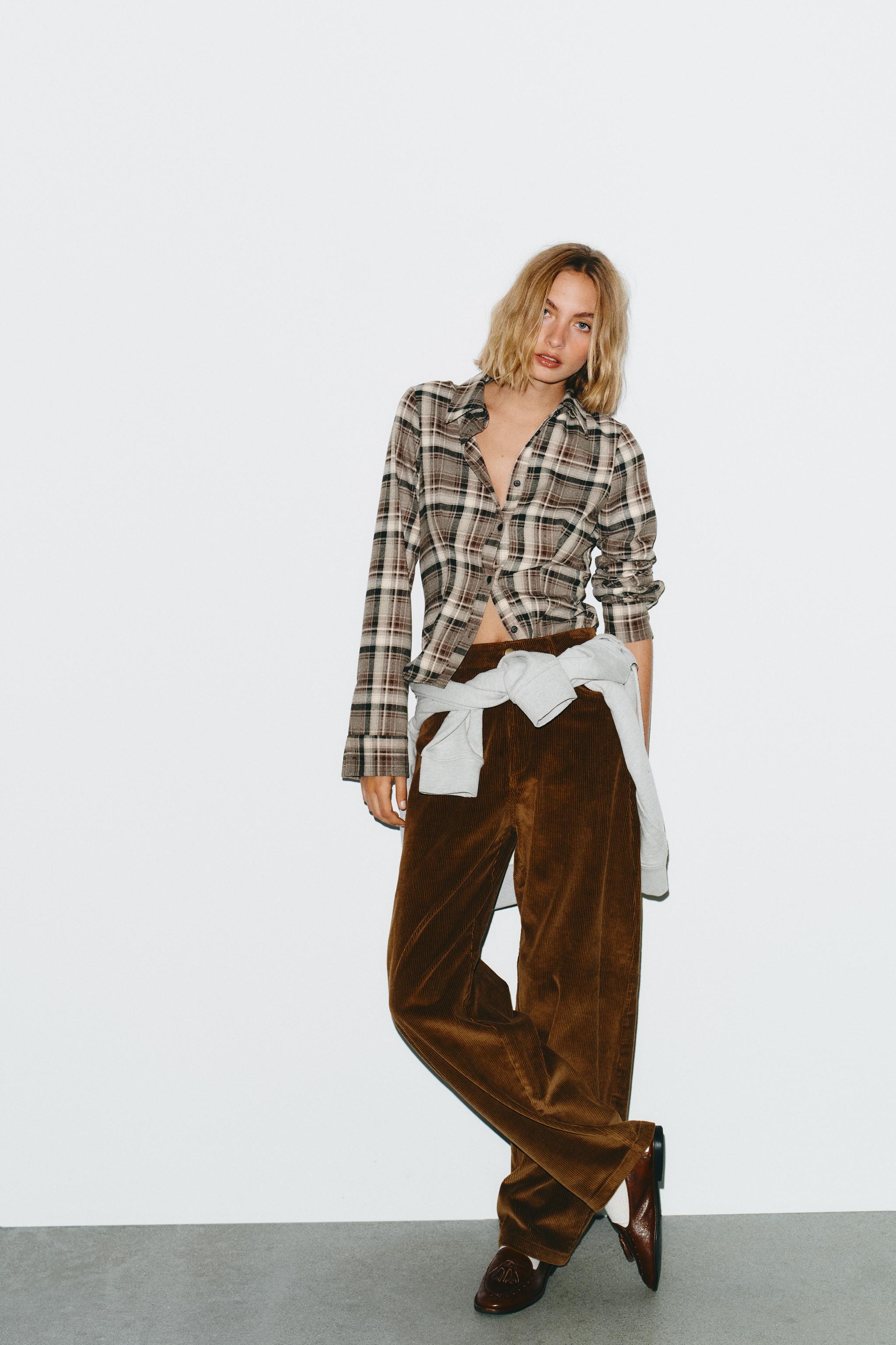 BALLOON CORDUROY TROUSERS WITH POCKETS - Light brown | ZARA South
