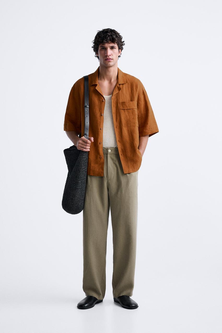 HOSE AUS LYOCELL-MISCHGEWEBE - Khaki | ZARA Deutschland / Germany