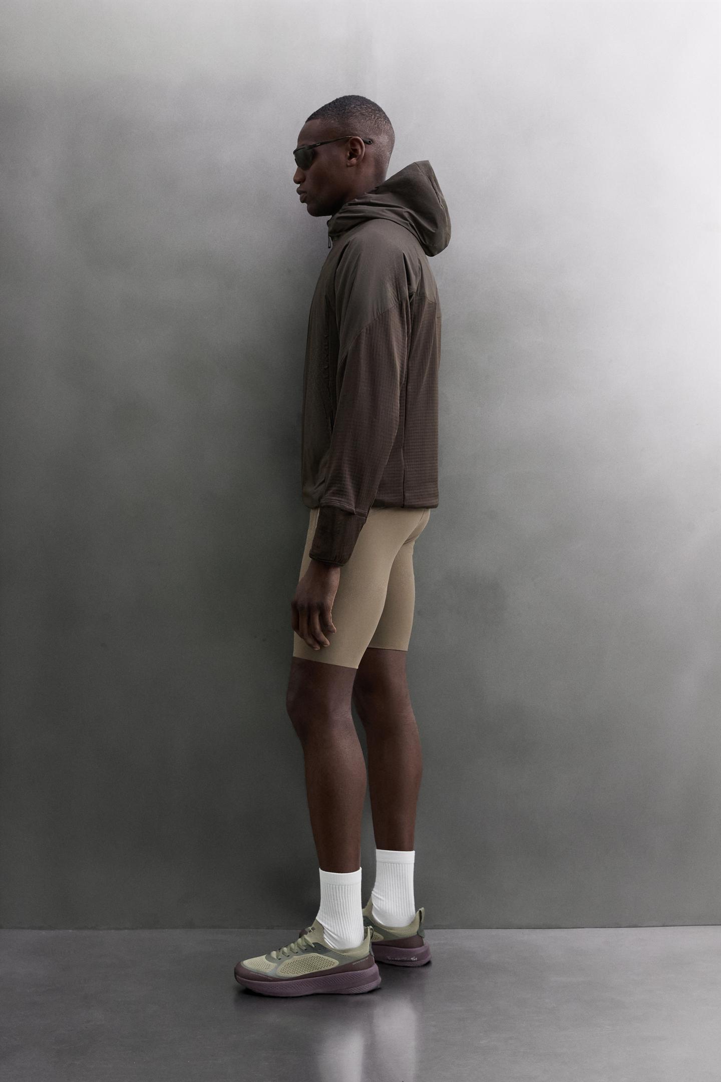 Мужская куртка Zara Mid-Layer Training, цвет: Коричневый — фото 4
