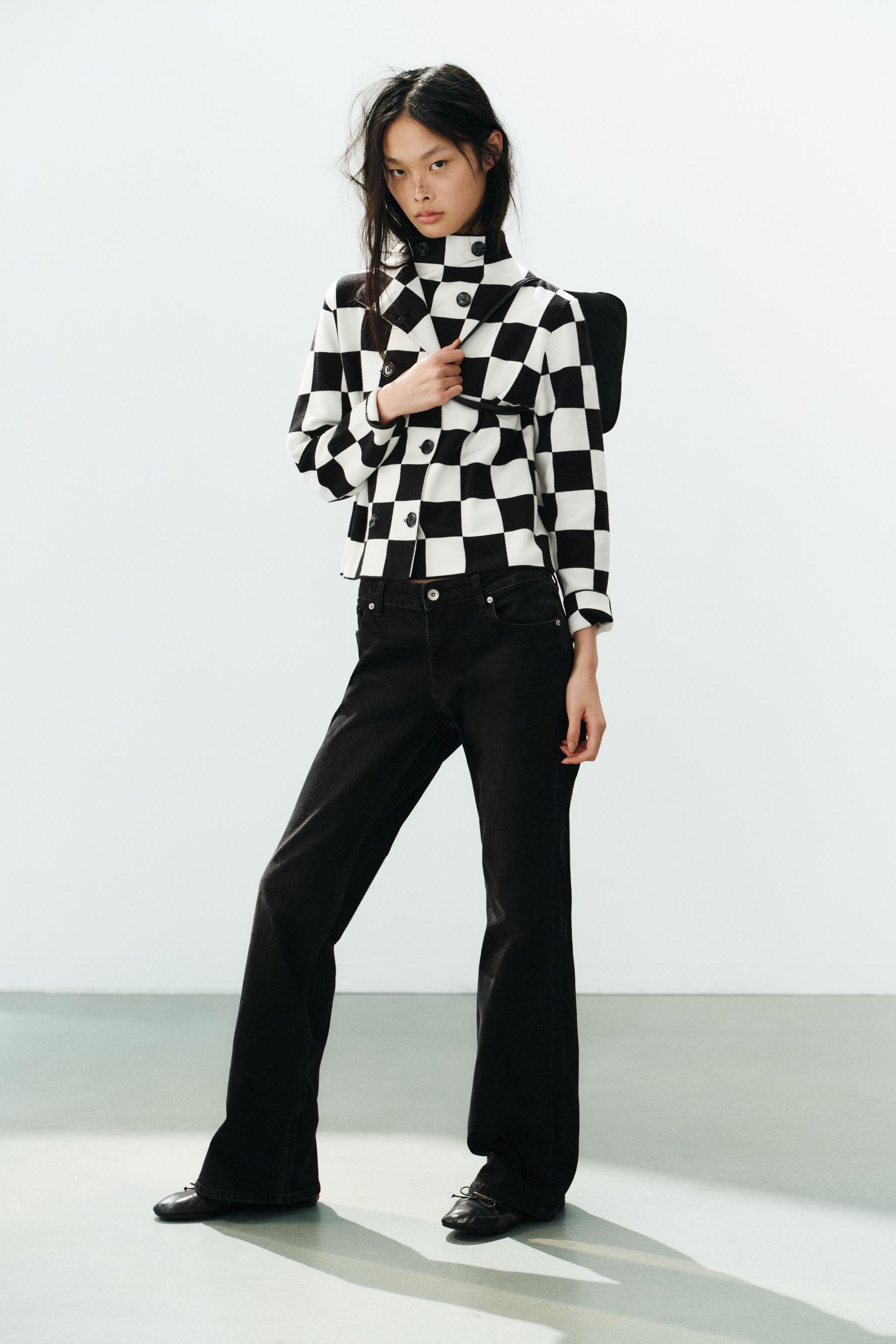 PLAID KNIT JACKET