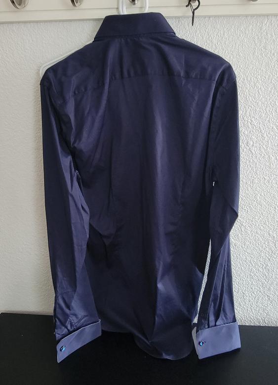 TEXTURED WEAVE SHIRT WITH FRENCH CUFFS - Image 2