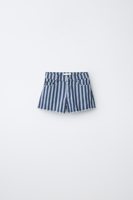 BERMUDA RAYAS Y TACHAS - Azul de Zara - Imagen 0