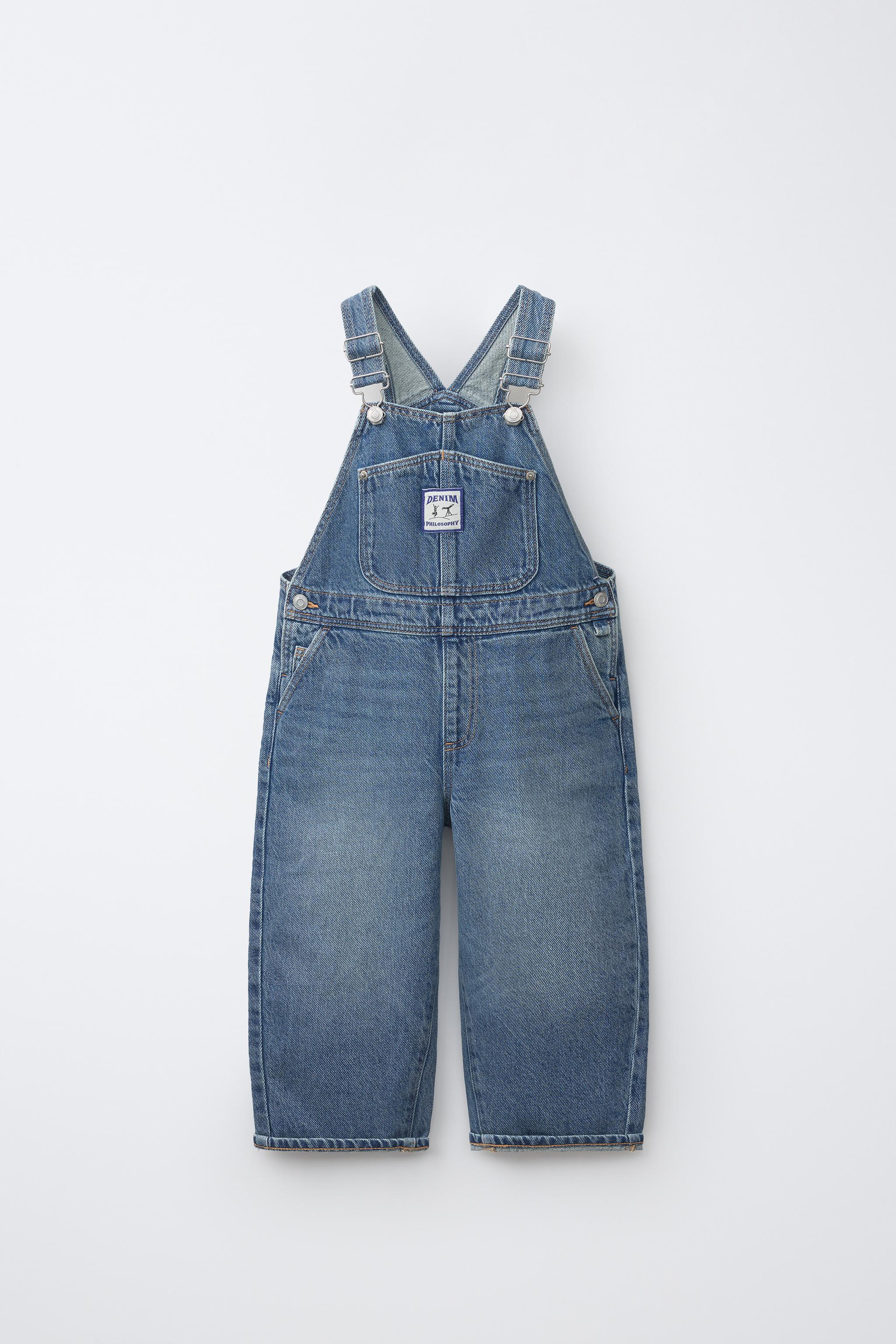 Детские комбинезоны Zara LONG DENIM OVERALLS — фото 2