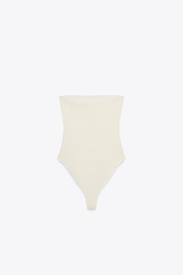 BODY BANDEAU STRETCH - Blanc cassé de Zara - Image 4