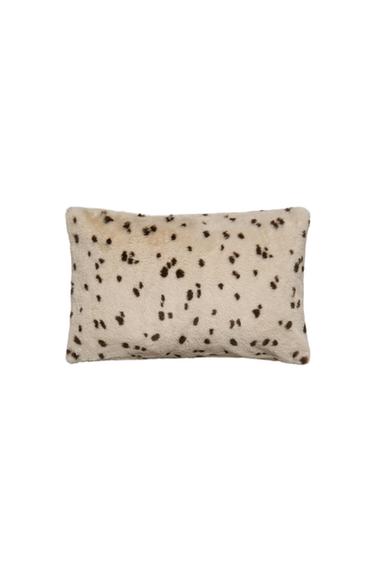 Zara ANIMAL PRINT THROW PILLOW COVER - Ecru