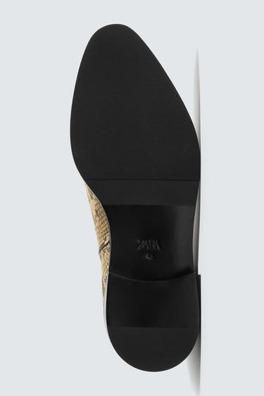 ANIMAL PRINT LEATHER BOOTS - Brown by Zara - Image 6