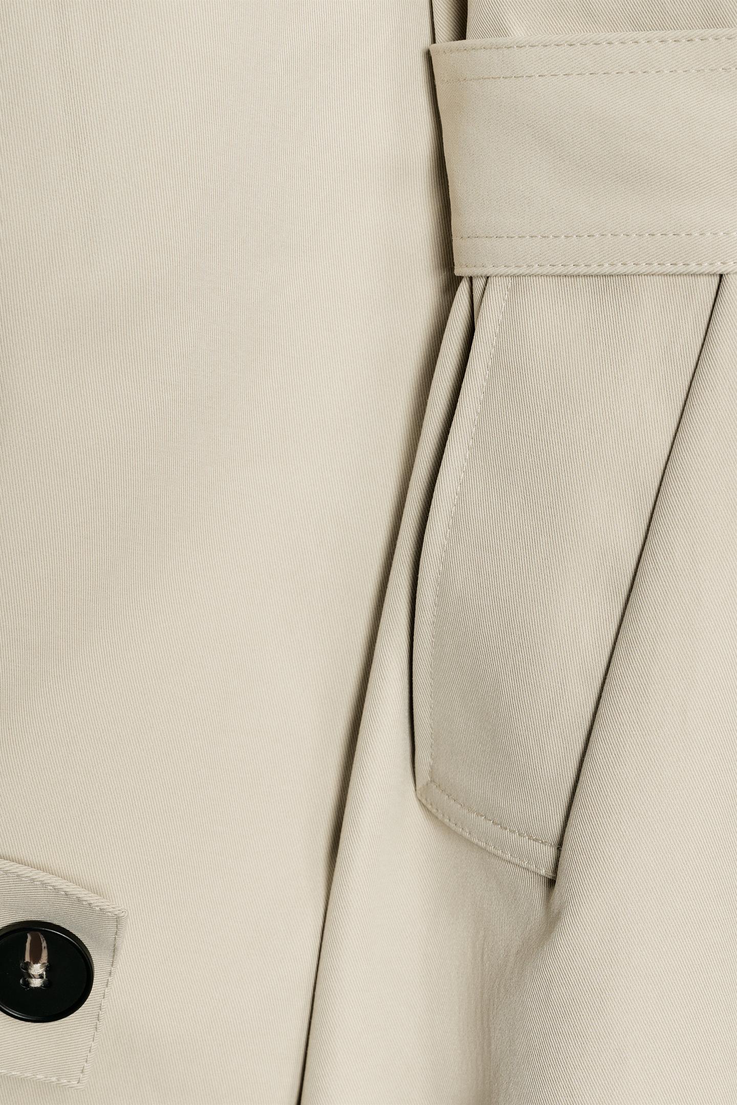 Женское пальто Zara Water-Repellent Wind-Resistant Belted Trench, цвет: Серо-бежевый — фото 10