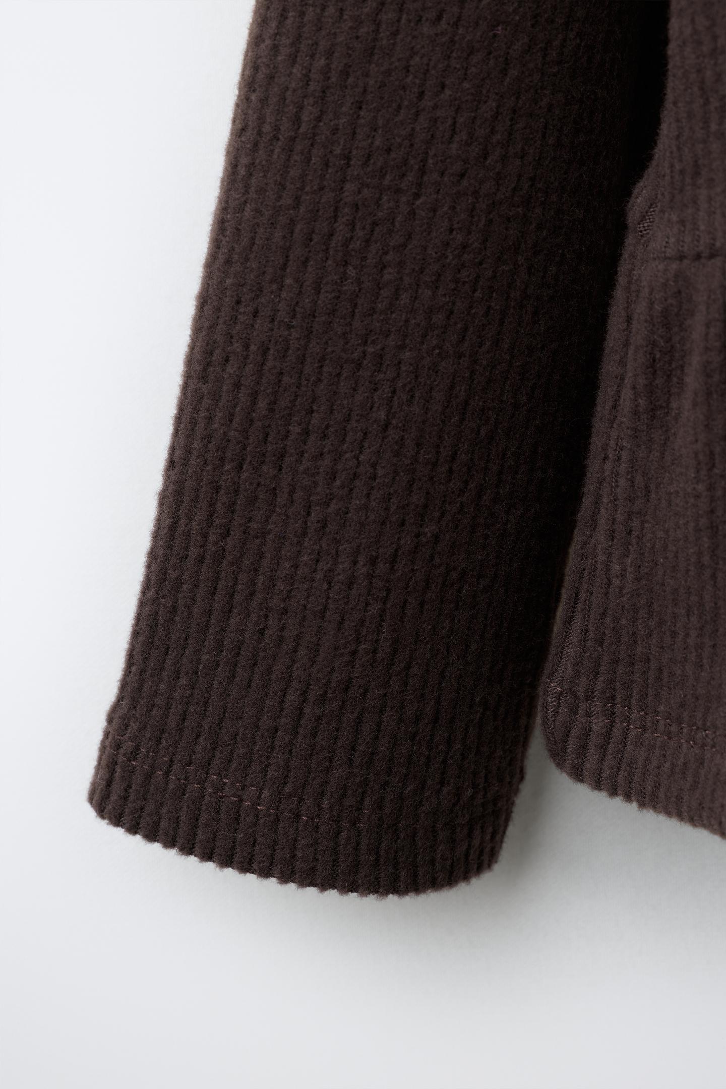 Детская футболка Zara Soft Touch Ribbed Peplum Bow, цвет: Коричневый — фото 4