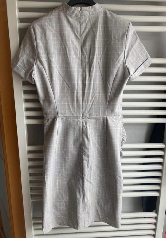 CHECK DRESS WITH DRAPED SKIRT - Image 2