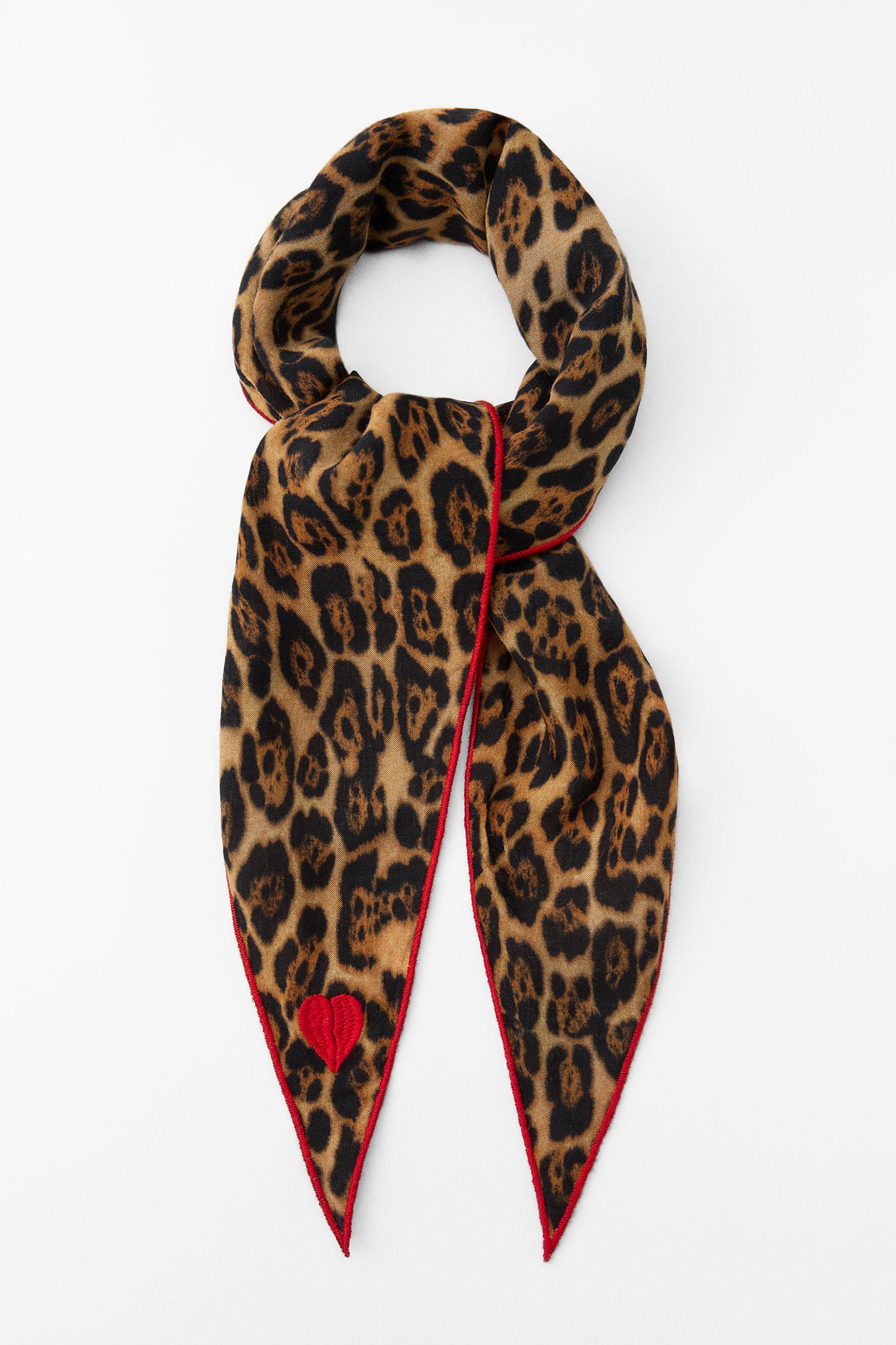 ANIMAL PRINT EMBROIDERED BANDANA