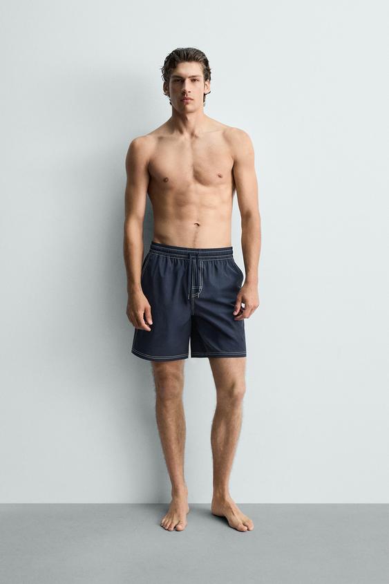 LONG SWIMSUIT WITH CONTRAST STITCHING from Zara - $39.90