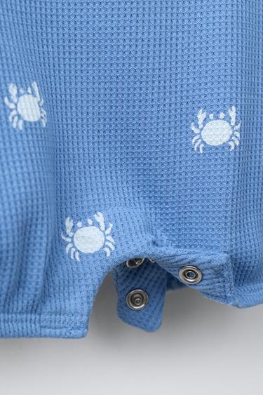 CRAB TEXTURED ROMPER - Blue/White by Zara - Image 2