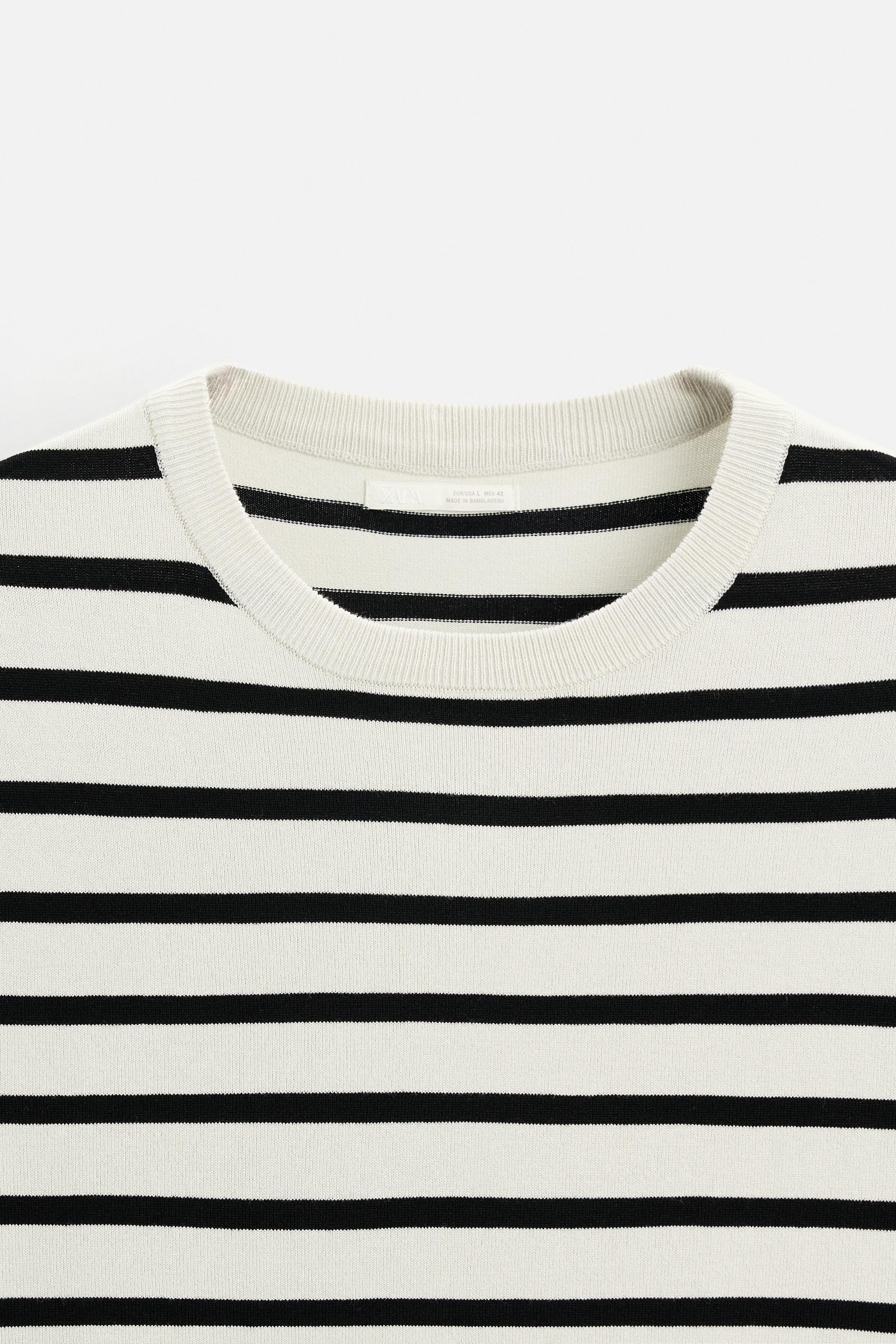 フルイドニットTシャツ - ストライプ | ZARA Japan / 日本