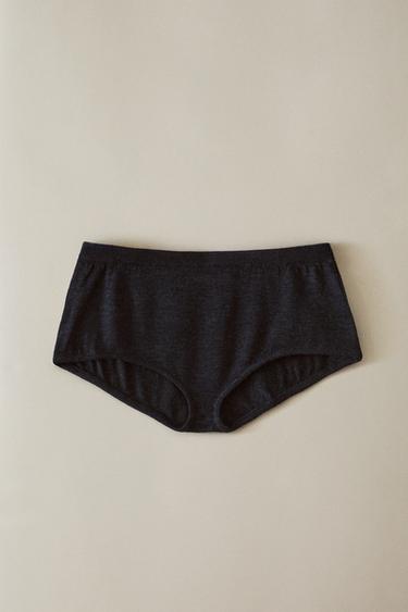 SHORT LAINE ET SOIE - Gris de Zara - Image 4
