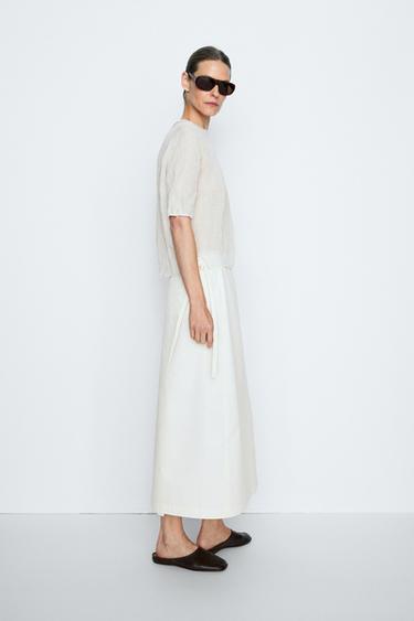Wrap midi skirt - STUDIO — Ecru 2