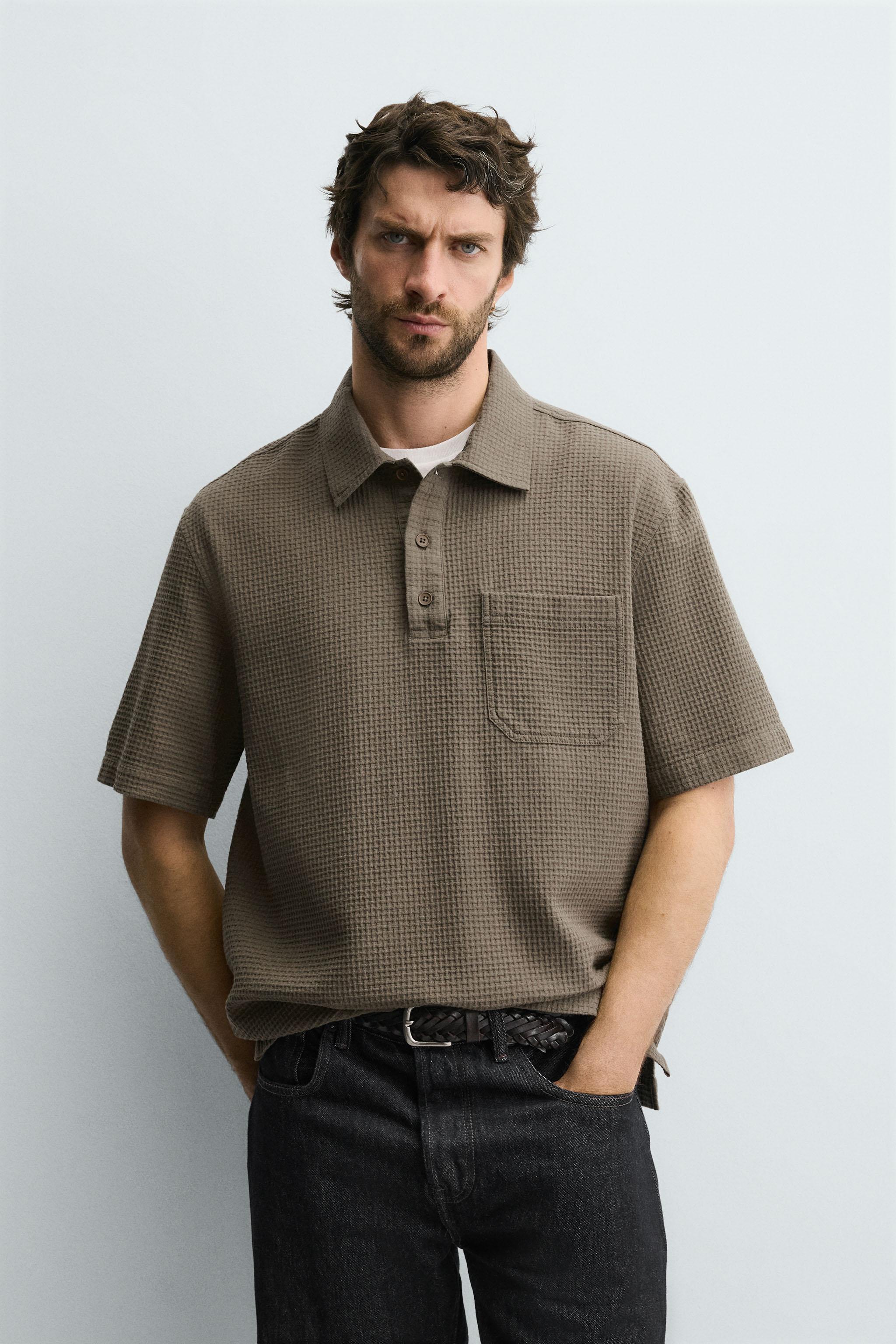 TEXTURED POLO SHIRT