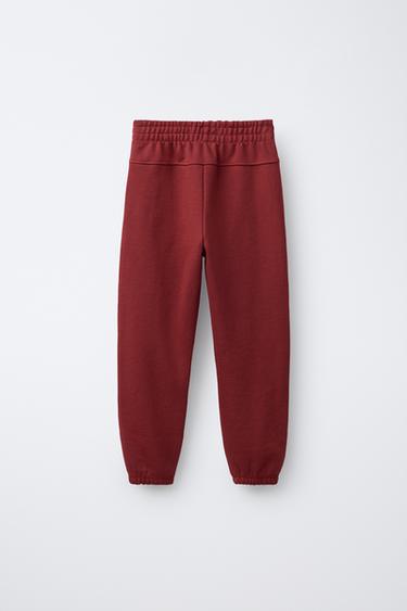 PANTALON DE JOGGING AVEC INSCRIPTION - Rouge de Zara - Image 1