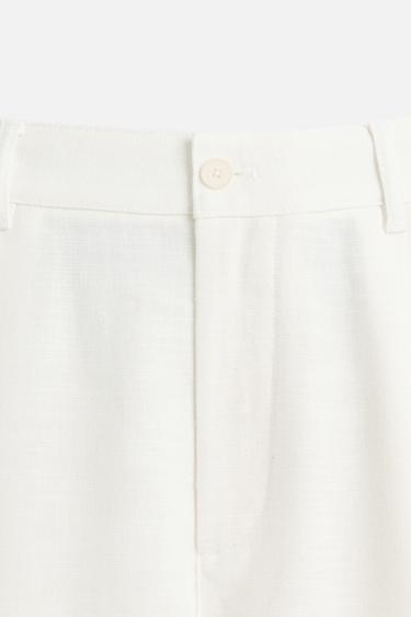RELAXED FIT PLEATED TROUSERS - Ecru de Zara - Image 8