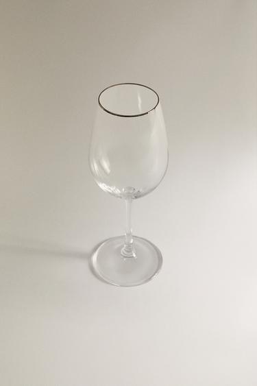VERRE CRISTALLIN BORD ARGENTÉ - Argent de Zara - Image 1