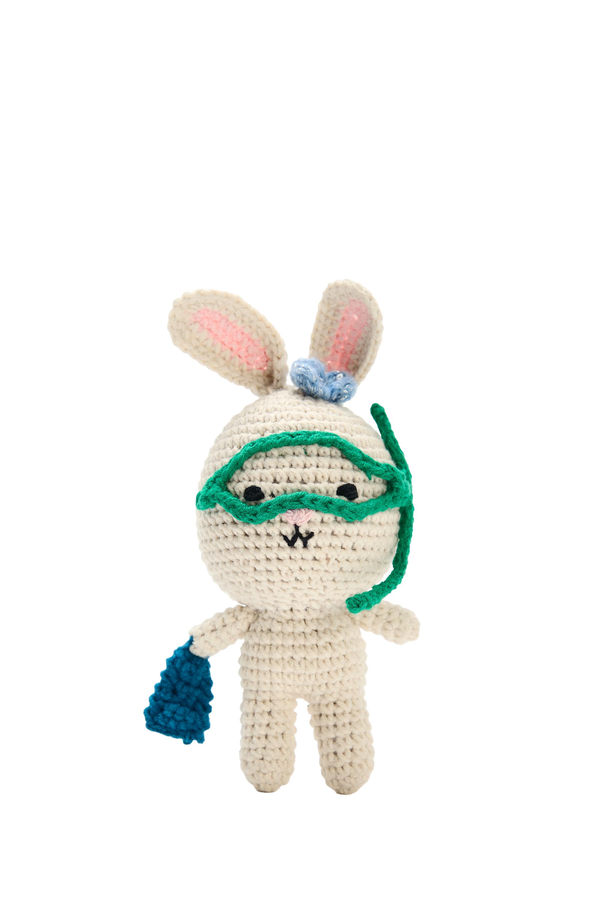 BUNNY CHARM KEY RING - Beige | ZARA United Kingdom