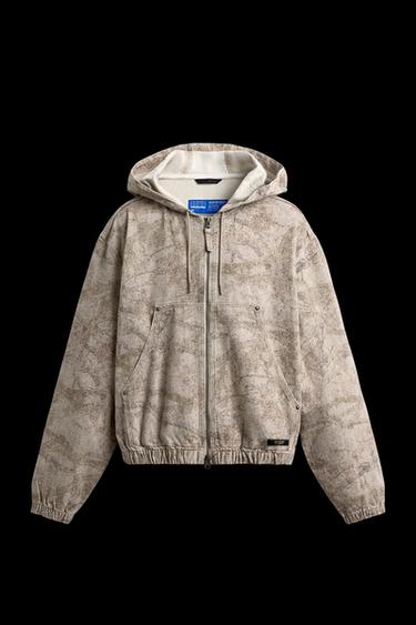 WASHED HOODED JACKET - Printed by Zara - Image 0