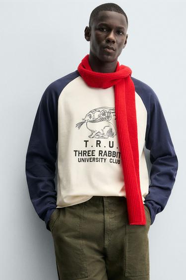 T-SHIRT COLOR BLOCK LAPIN - Blanc cassé de Zara - Image 5