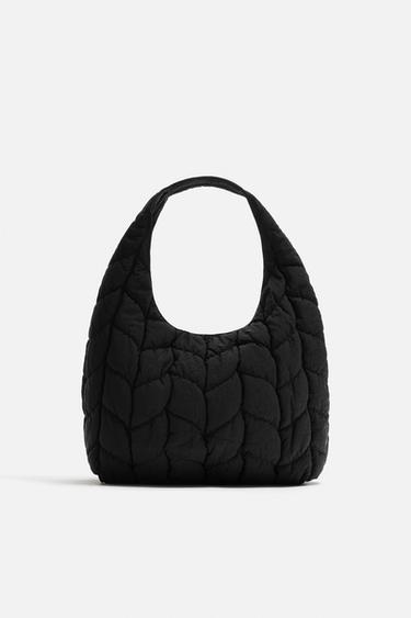 QUILTED NYLON BAG - Black by Zara - Image 0
