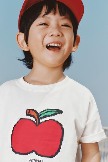 Zara 水果印花T恤 - 白色