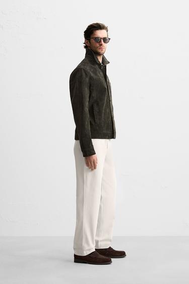 TEXTURED TROUSERS - Ecru by Zara - Image 3