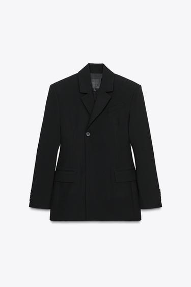 ZW COLLECTION TAILORED BUTTON BLAZER - Black by Zara